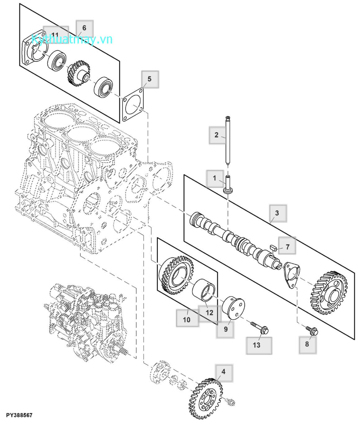 Trục cam và hộp số - ST826743